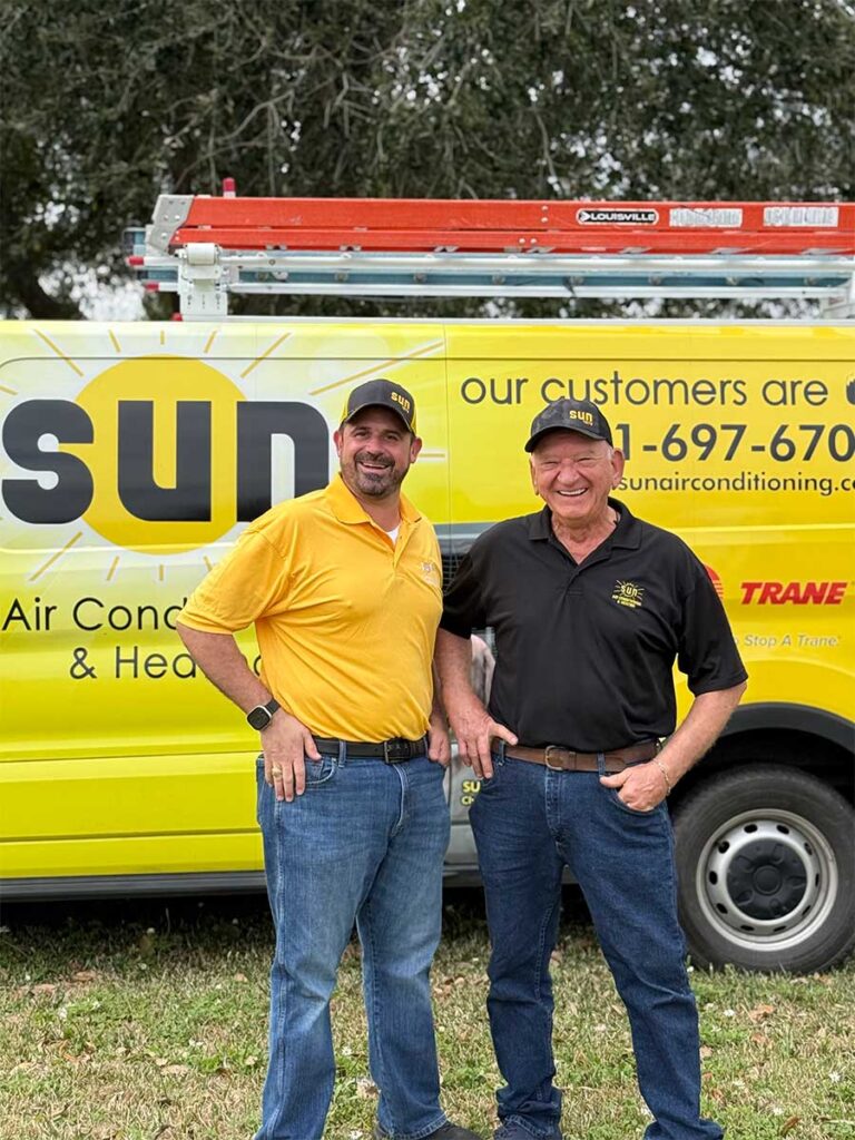 Rusty and Jim in front of van